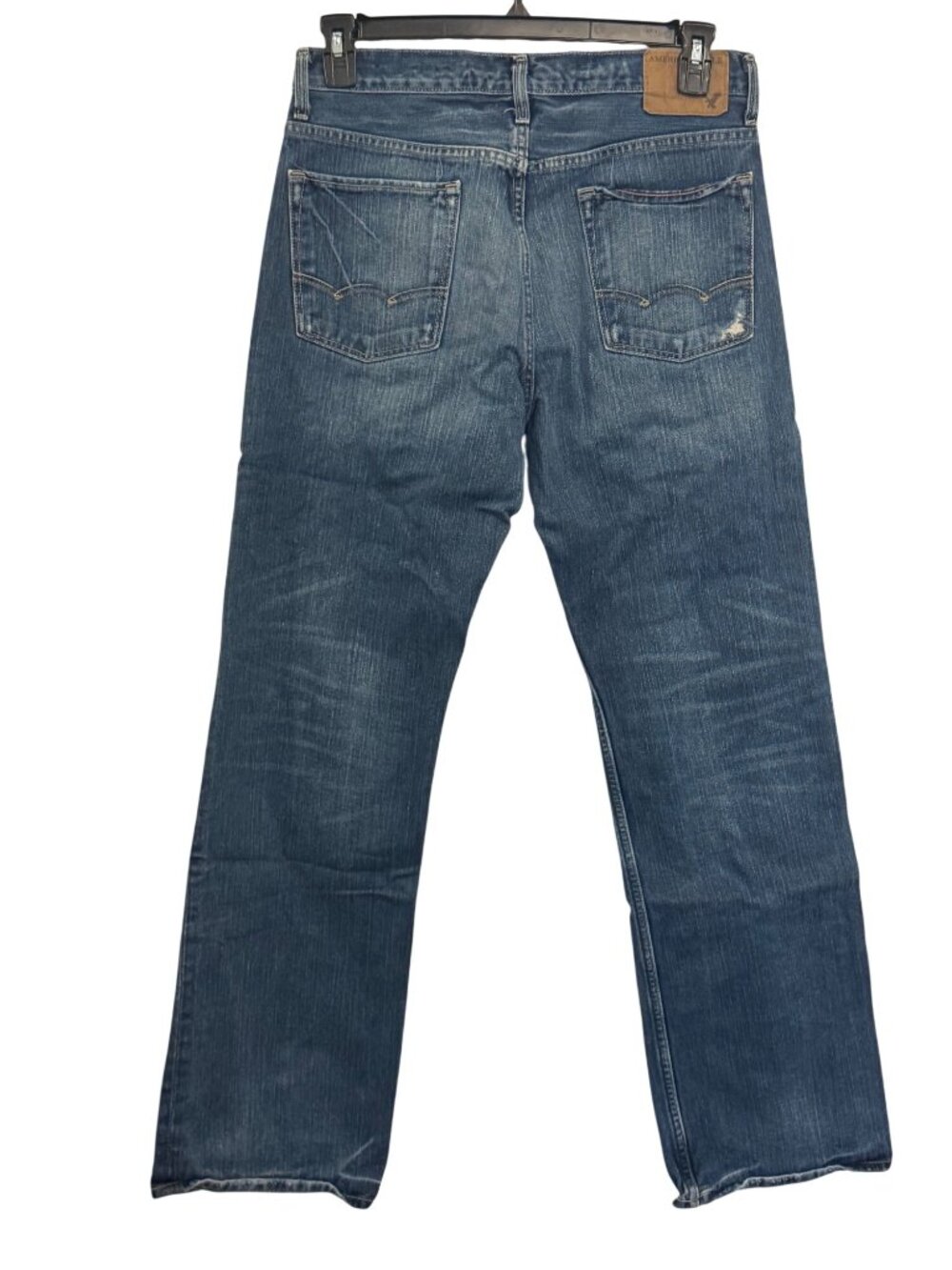 Vintage American Eagle Mens Bootcut Jeans Blue Distressed 32x34 100% cotton
